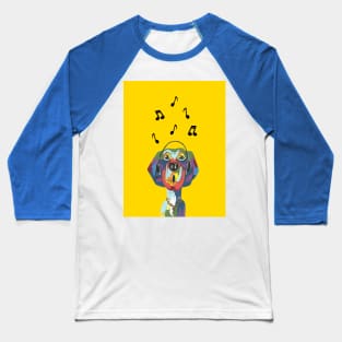 Funny Dog Singing The Blues Baseball T-Shirt